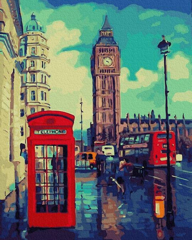 Londoni Big Ben - számfestő készlet