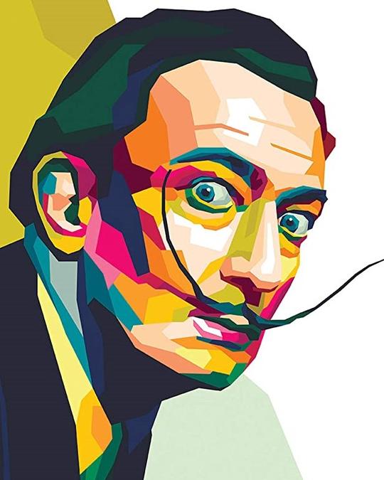 Salvador Dali portré - számfestő készlet
