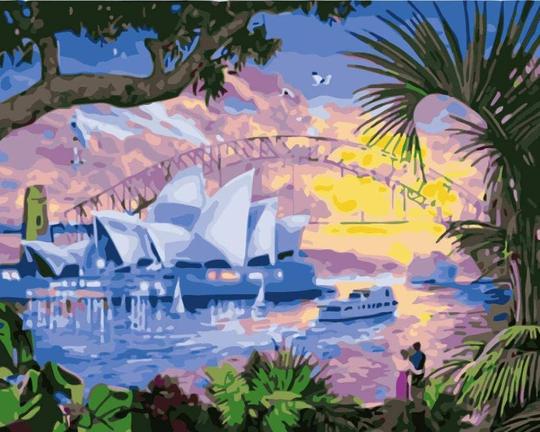 Trópusi Sydney - számfestő készlet